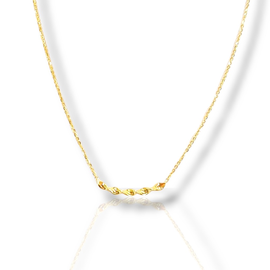 Gold plated silver infinity necklace (code FCM2702)
