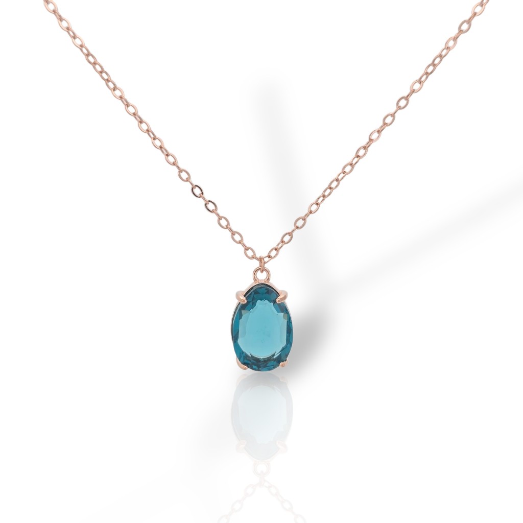 Gold plated (rose) silver 925° necklace  (code GEM22304)