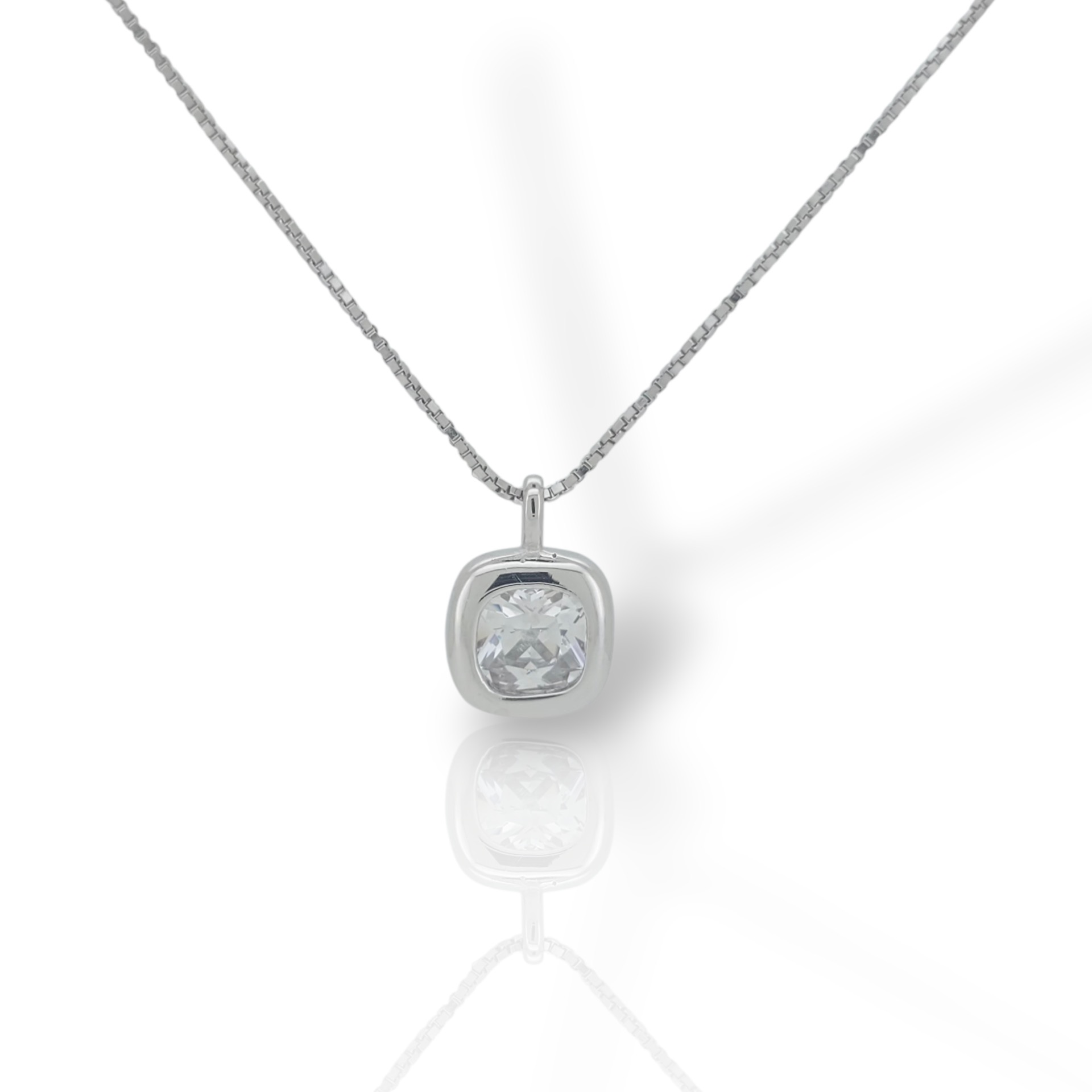 Κολιέ απο επιπλατινωμένο ασήμι 925° (code GEM25138)