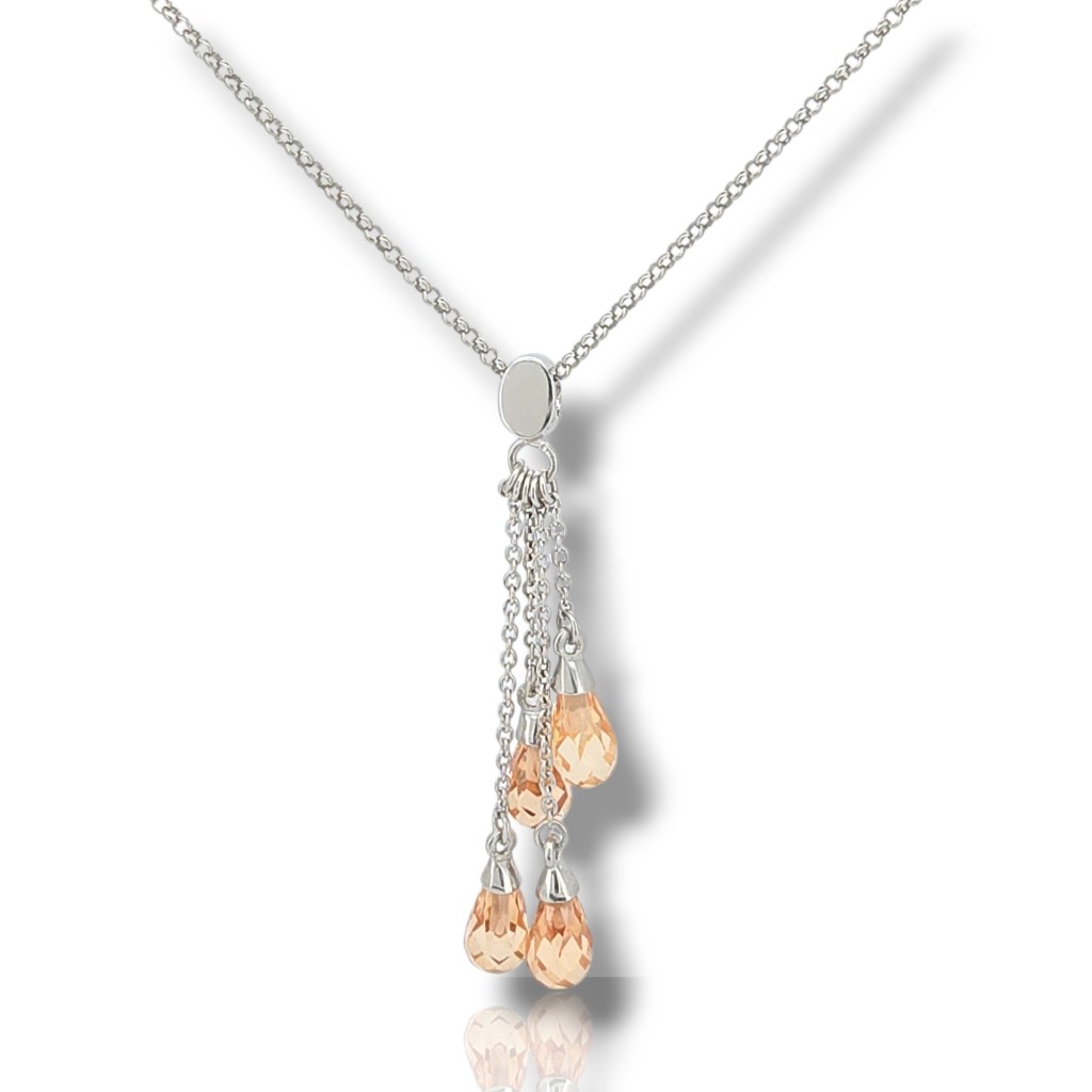 Platinum plated silver 925° necklace (code M2867)