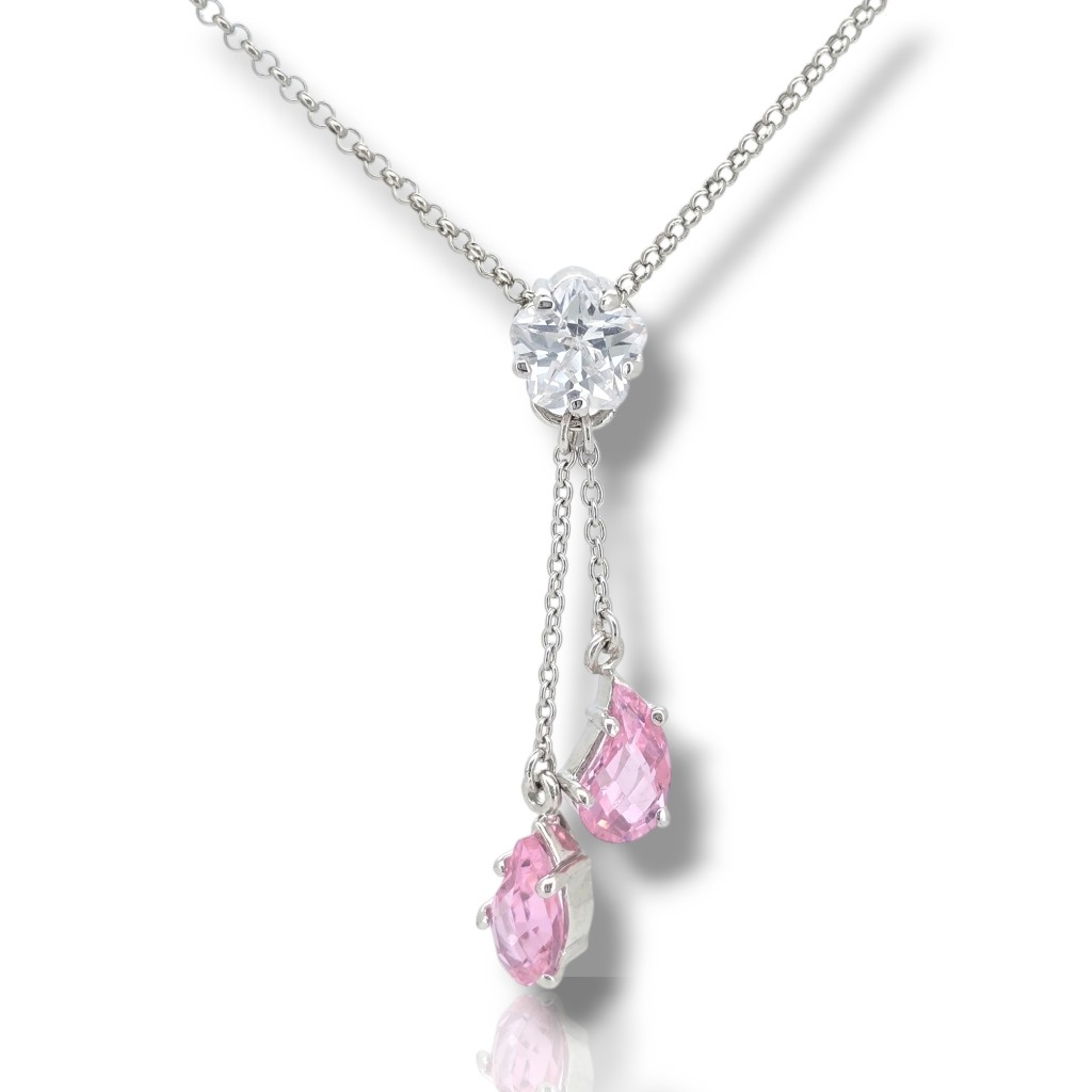 Platinum plated silver 925° necklace (code M2869)