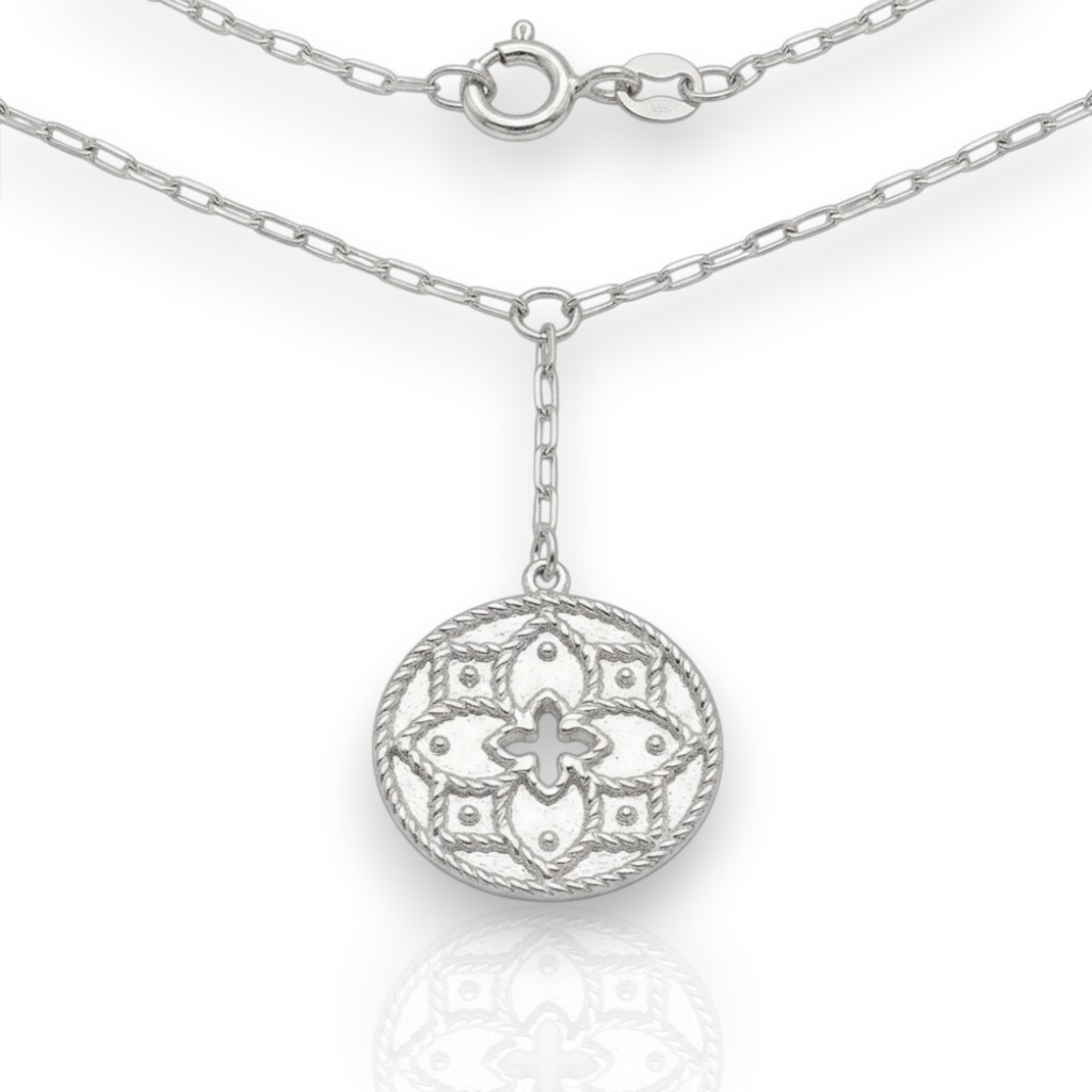 Platinum plated silver 925° necklace (code NZB105773)