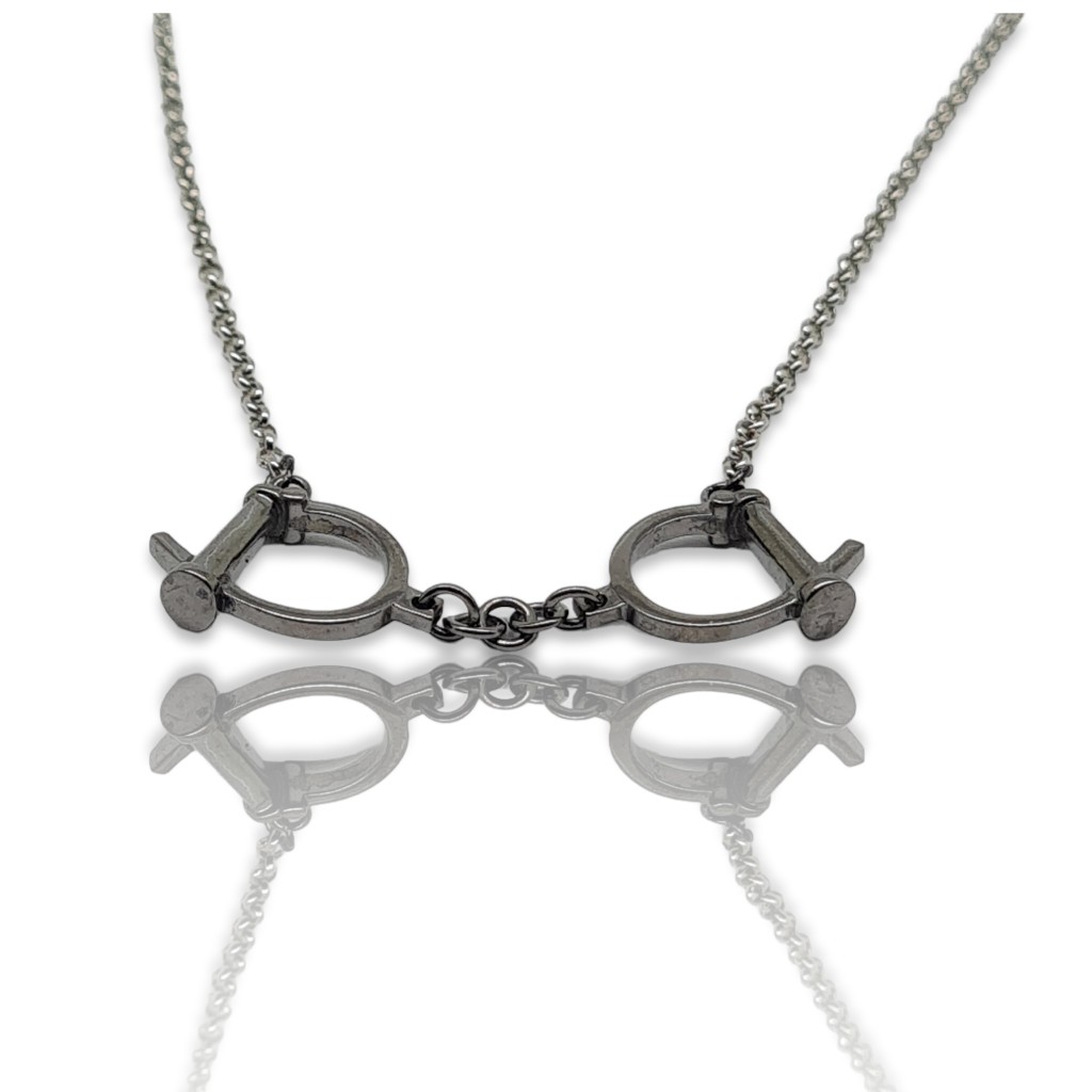 Silver 925° handcuffs necklace  (code M2491)