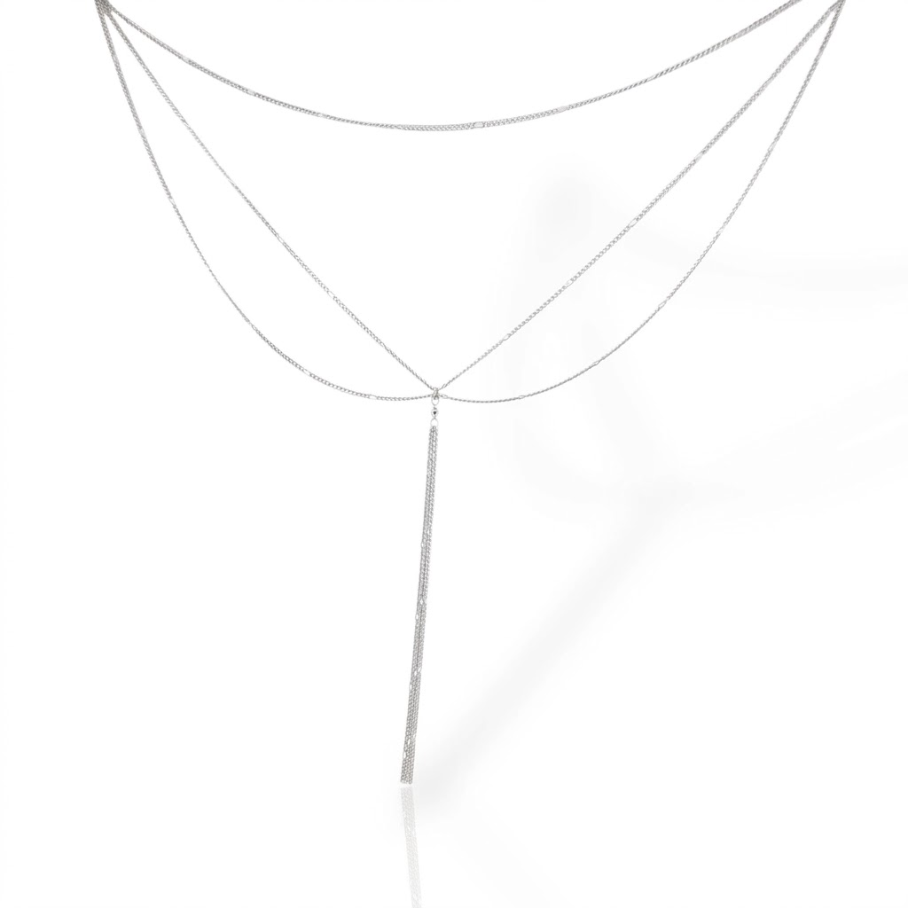 Κολιέ απο ασήμι 925º  επιπλατινωμένο  (code SHK002099)