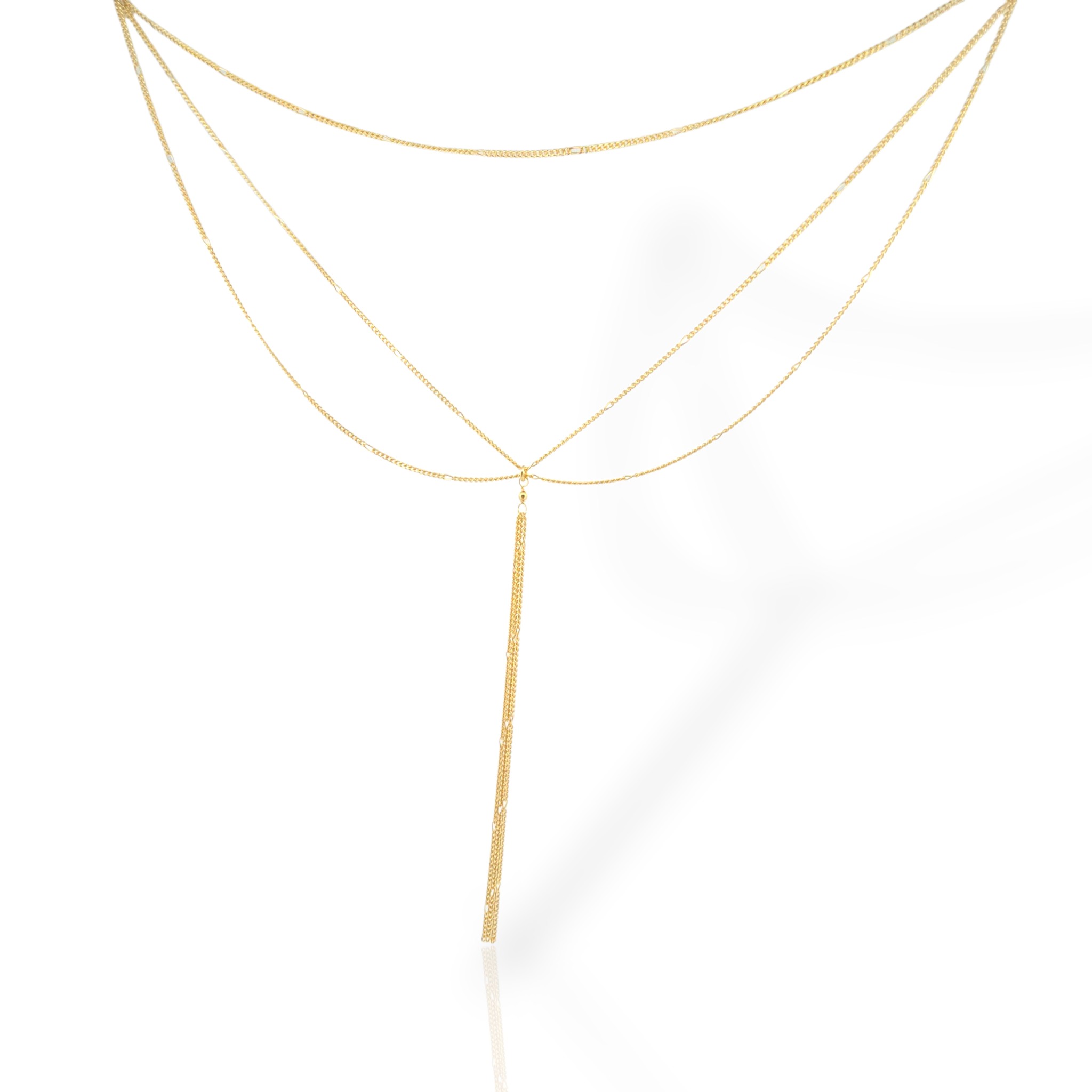 Κολιέ απο ασήμι 925º επιχρυσωμένο  (code SHK002099D)