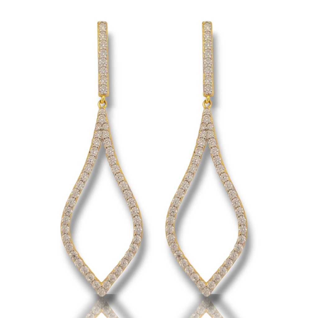 Orecchini in argento 925° dorato oro Giallo (code SHK958)