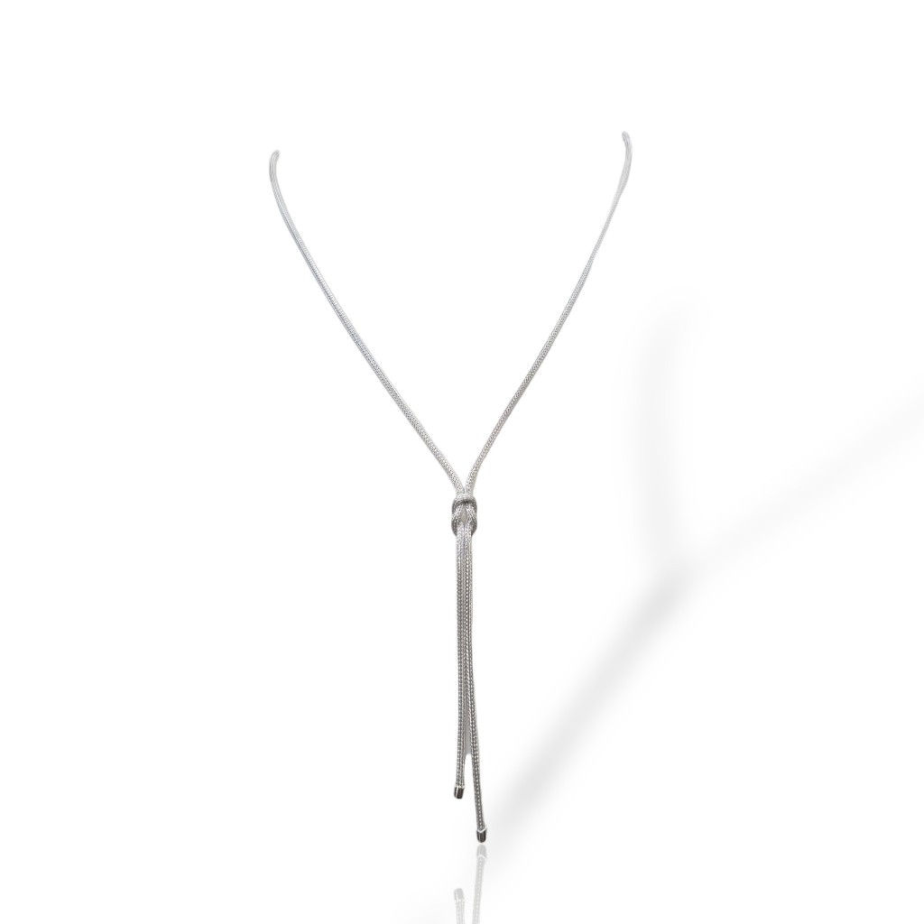 Platinum plated silver infinity necklace (code SHK905142)