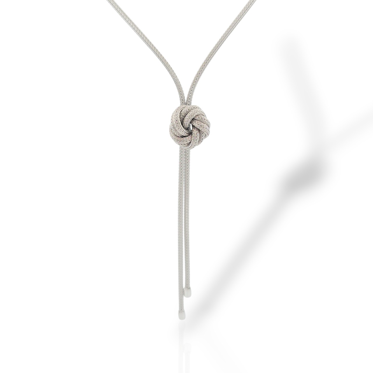 Platinum plated silver infinity necklace (code SVX1501335)