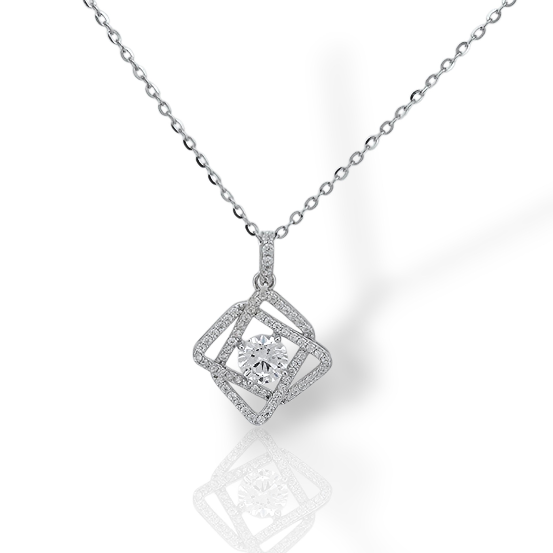 Κολιέ απο επιπλατινωμένο ασήμι 925° (code FC013379)