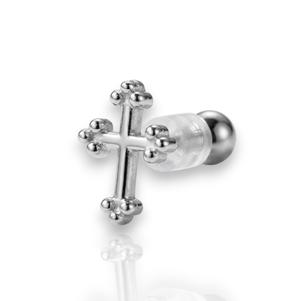 Piercing da Orecchio in Argento con Zircone (code FC015838)