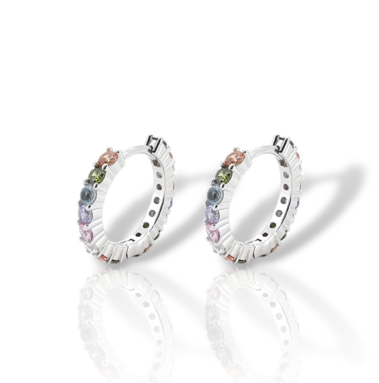 Σκουλαρίκια κρικάκι απο επιπλατινωμένο ασήμι 925° (code FC002826)