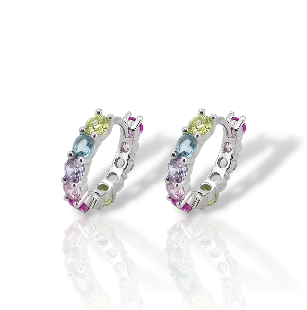 Σκουλαρίκια κρικάκι απο επιπλατινωμένο ασήμι 925° (code FC002827)