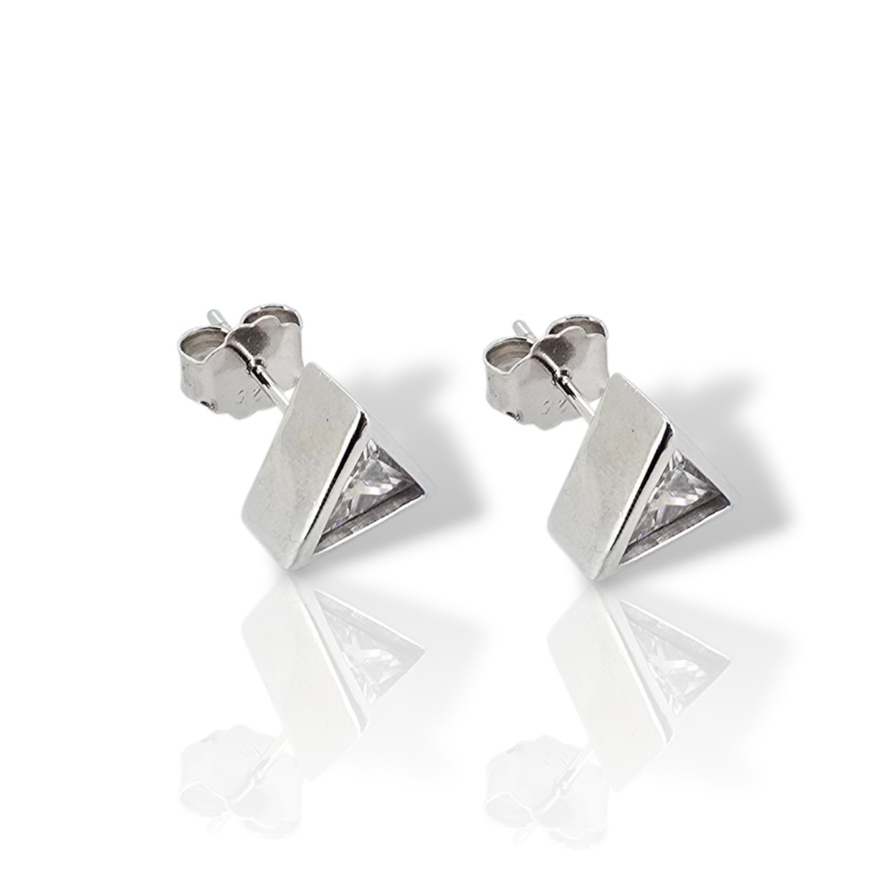 Σκουλαρίκια απο επιπλατινωμένο ασήμι 925° (code FCM002836)