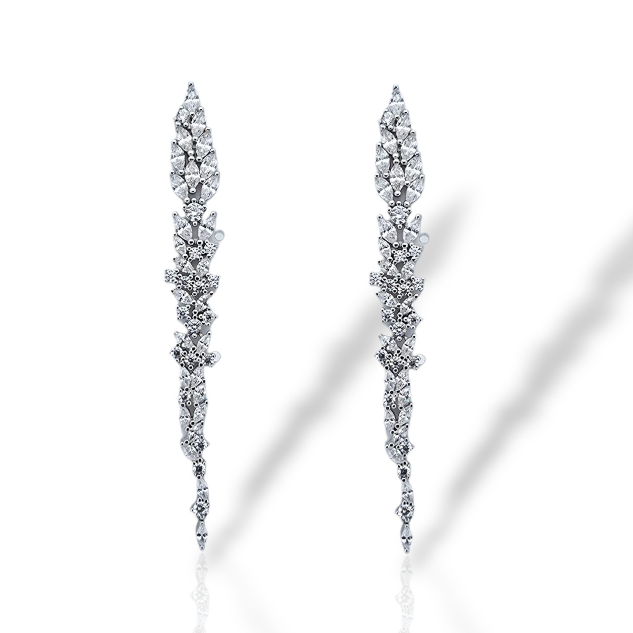 Σκουλαρίκια απο επιπλατινωμένο ασήμι 925° (code FCΜ002824)