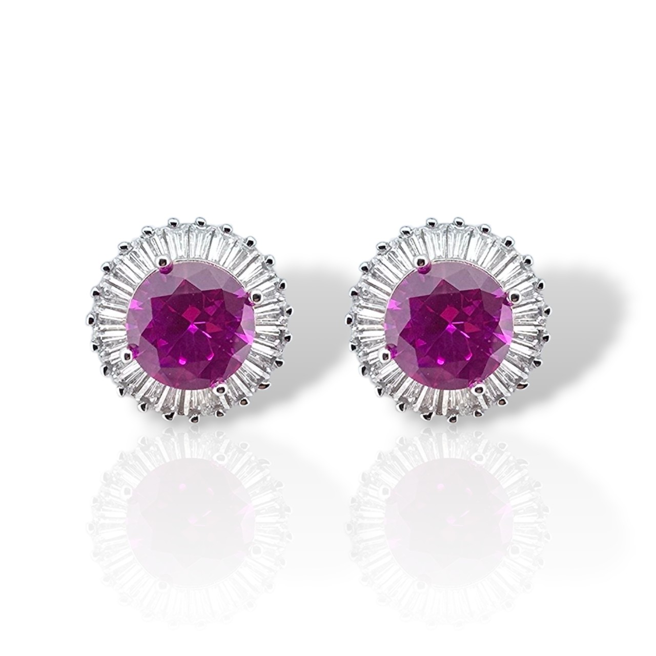 Σκουλαρίκια απο επιπλατινωμένο ασήμι 925° (code FCM002838)