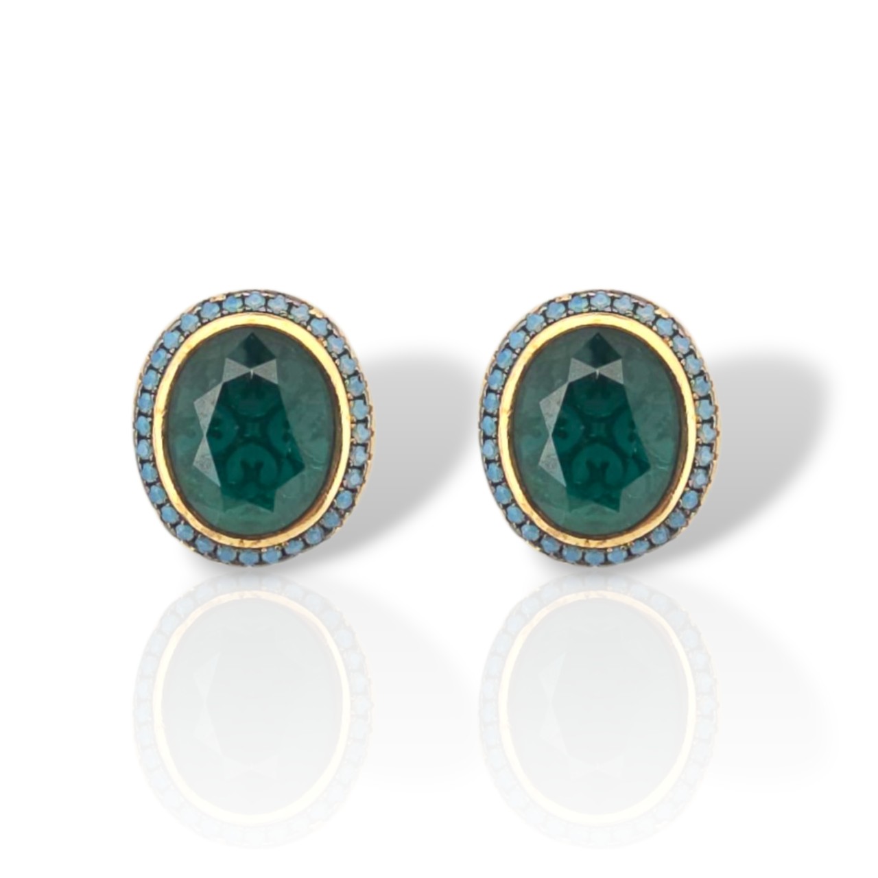 Ασημένια σκουλαρίκια  925° επιπλατινωμένα (code FCM002839)