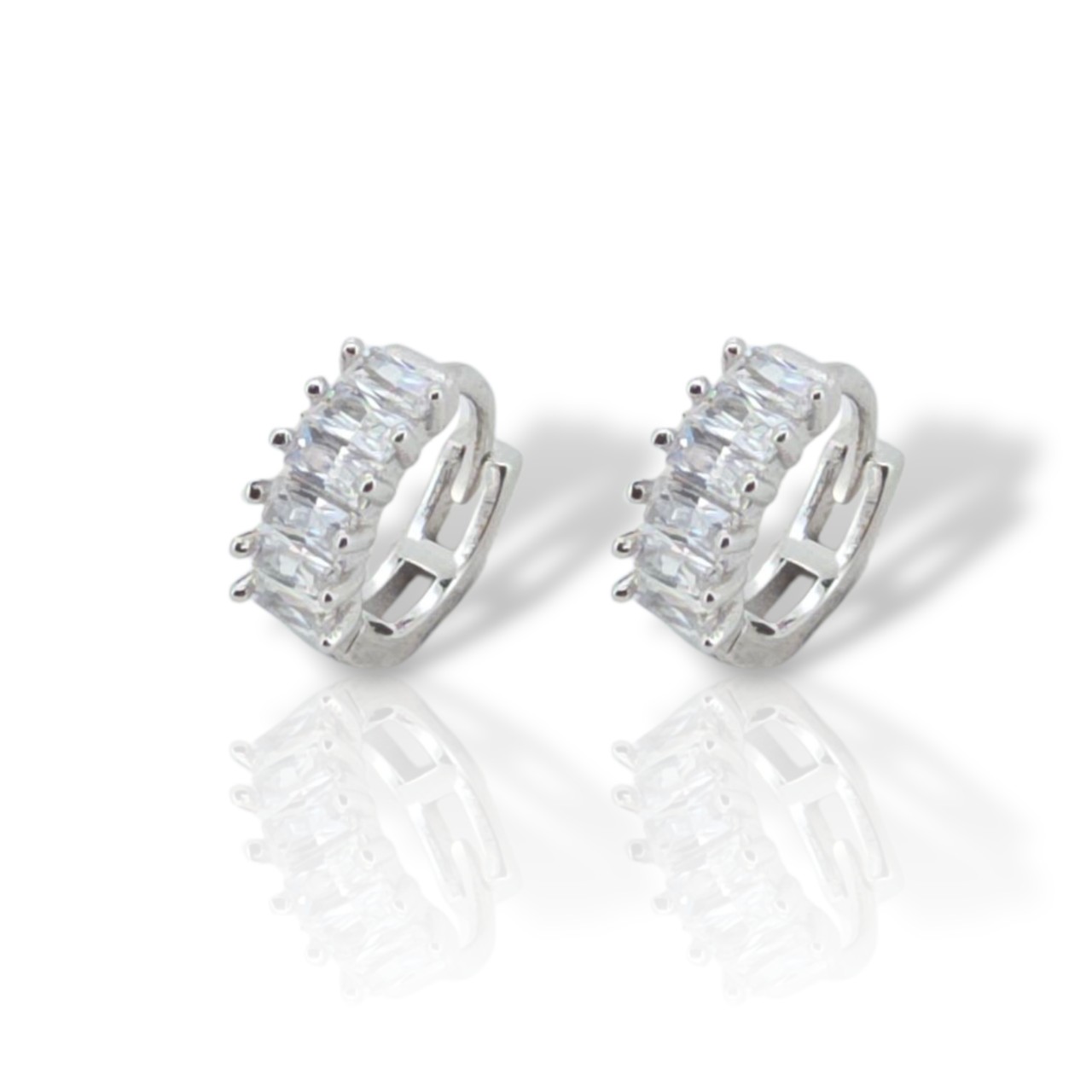 Σκουλαρίκια απο επιπλατινωμένο ασήμι 925° (code FC005705)