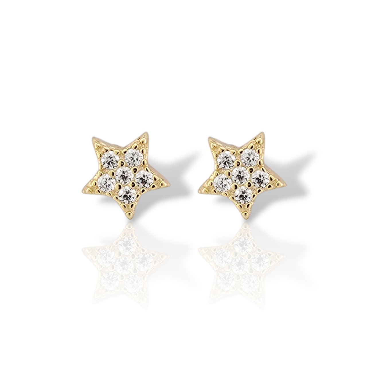 Σκουλαρίκια ΑΣΤΕΡΑΚΙ απο επιχρυσωμένο  ασήμι 925° (code FC006174)