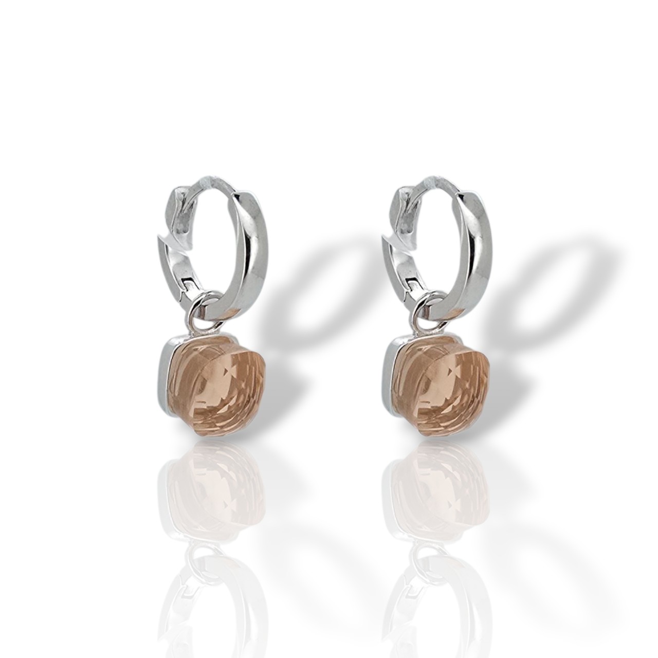 Σκουλαρίκια κρίκοι απο επιπλατινωμένο ασήμι 925° (code FC007288)