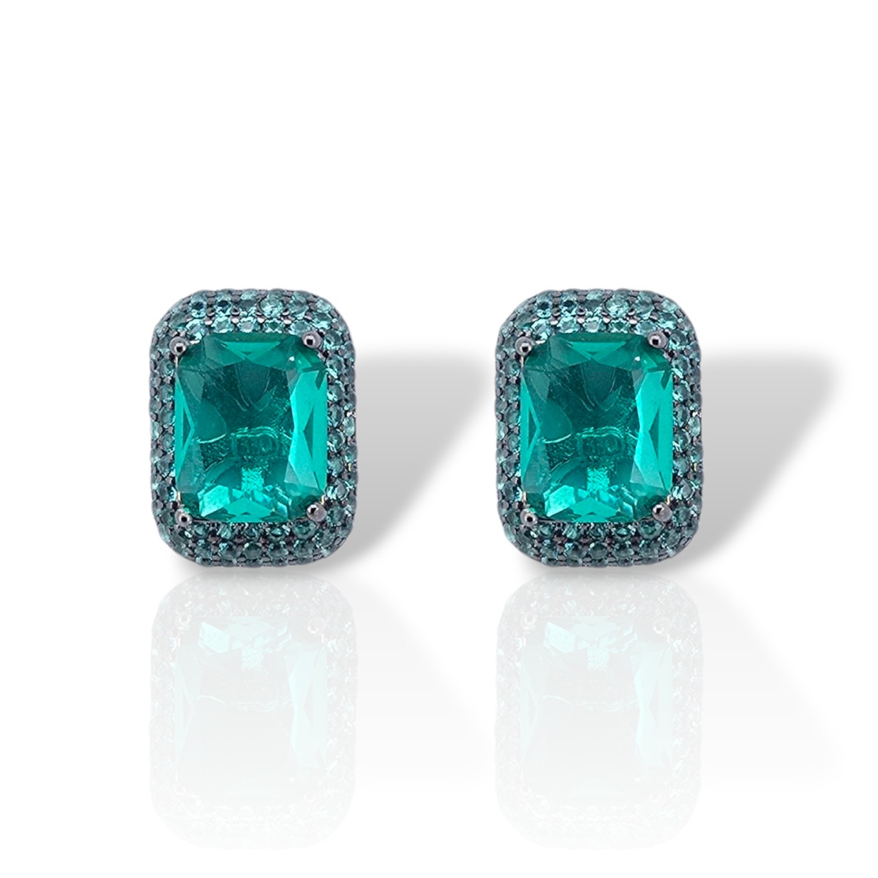 Ασημένια σκουλαρίκια  925° επιπλατινωμένα (code FC008186)