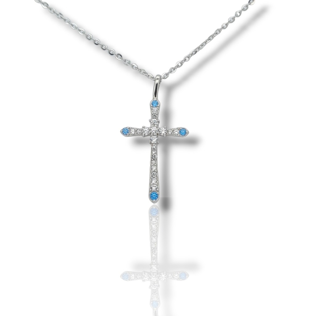 Platinum plated silver 925º Cross  (code FC0008343)