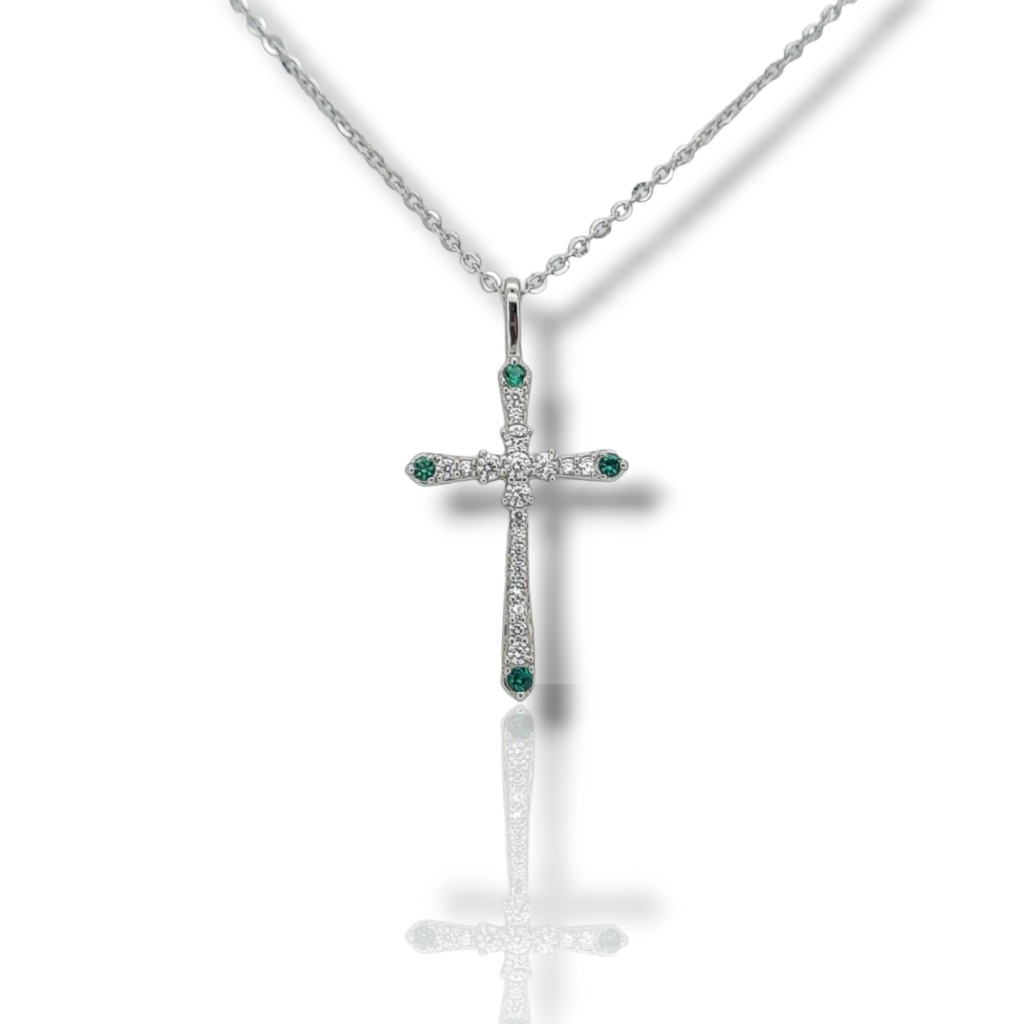 Platinum plated silver 925º Cross  (code FC0008508)