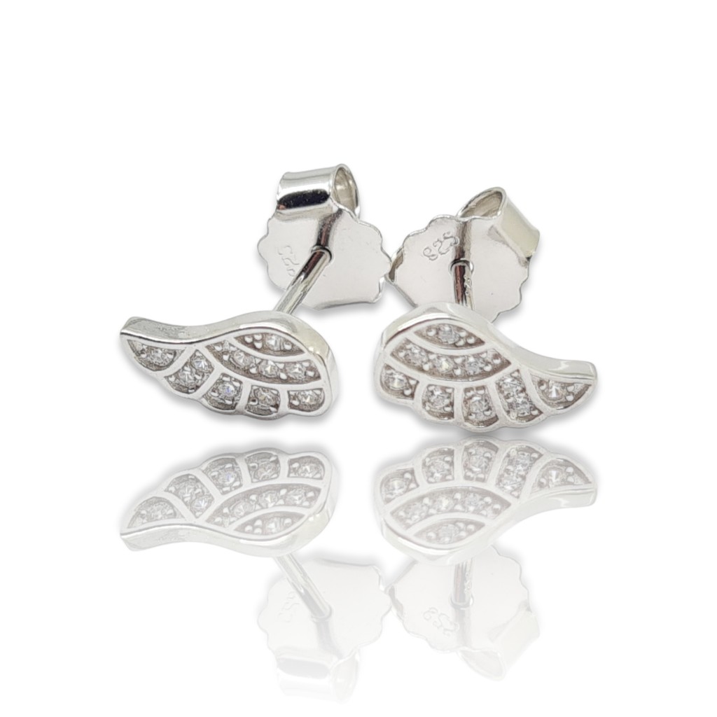 Orecchini Ali in argento 925° rodiato  (code FC008544)