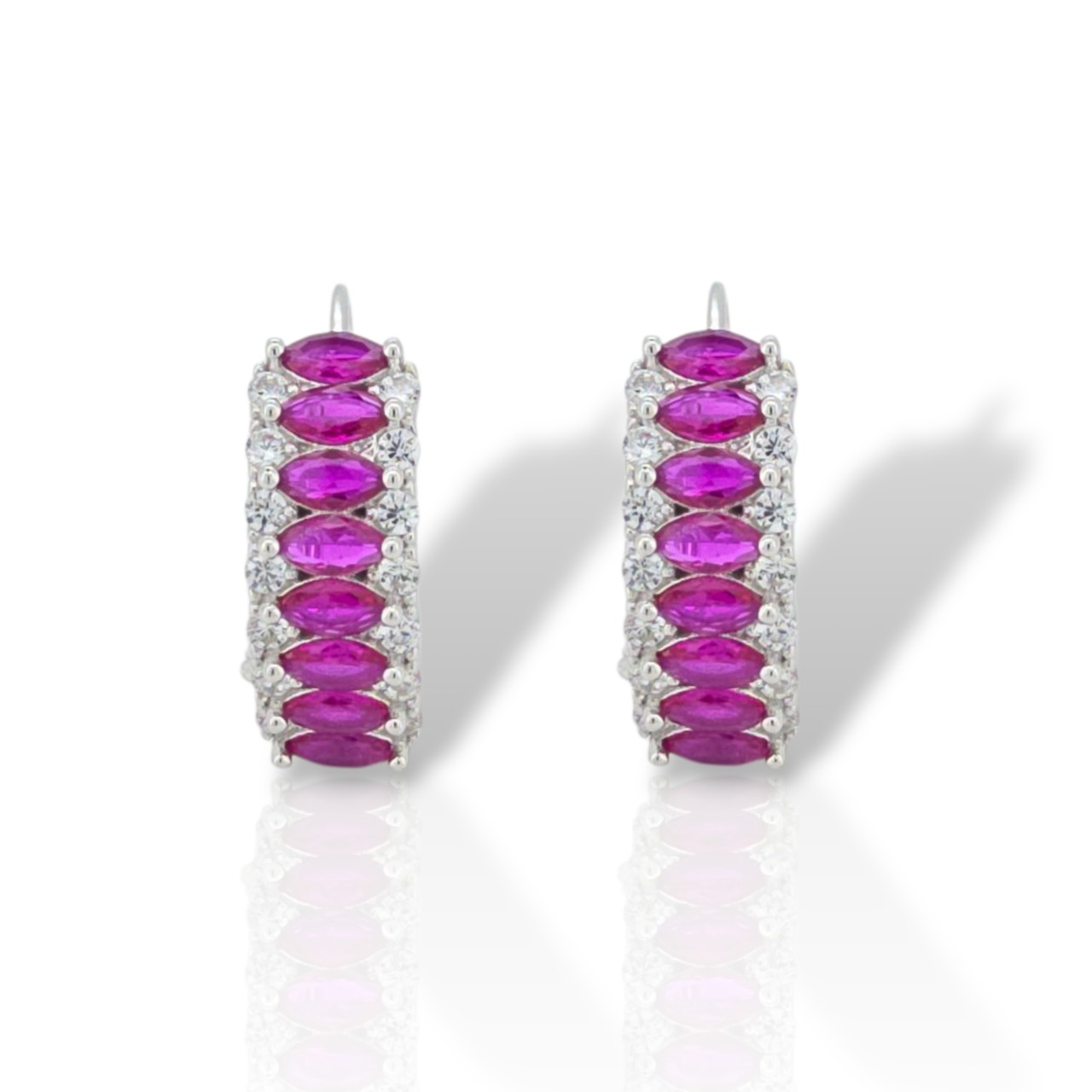 Σκουλαρίκια απο επιπλατινωμένο ασήμι 925° (code FC010624)