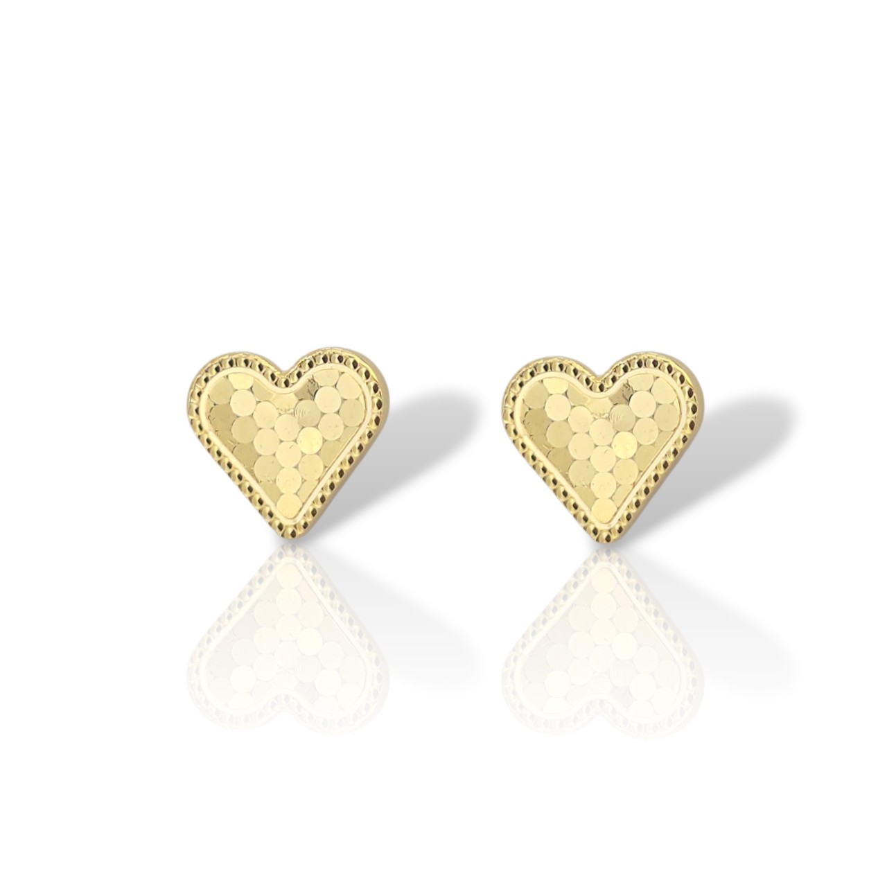 Σκουλαρίκια καρδιές απο επιχρυσωμένο ασήμι 925° (code FC014210)