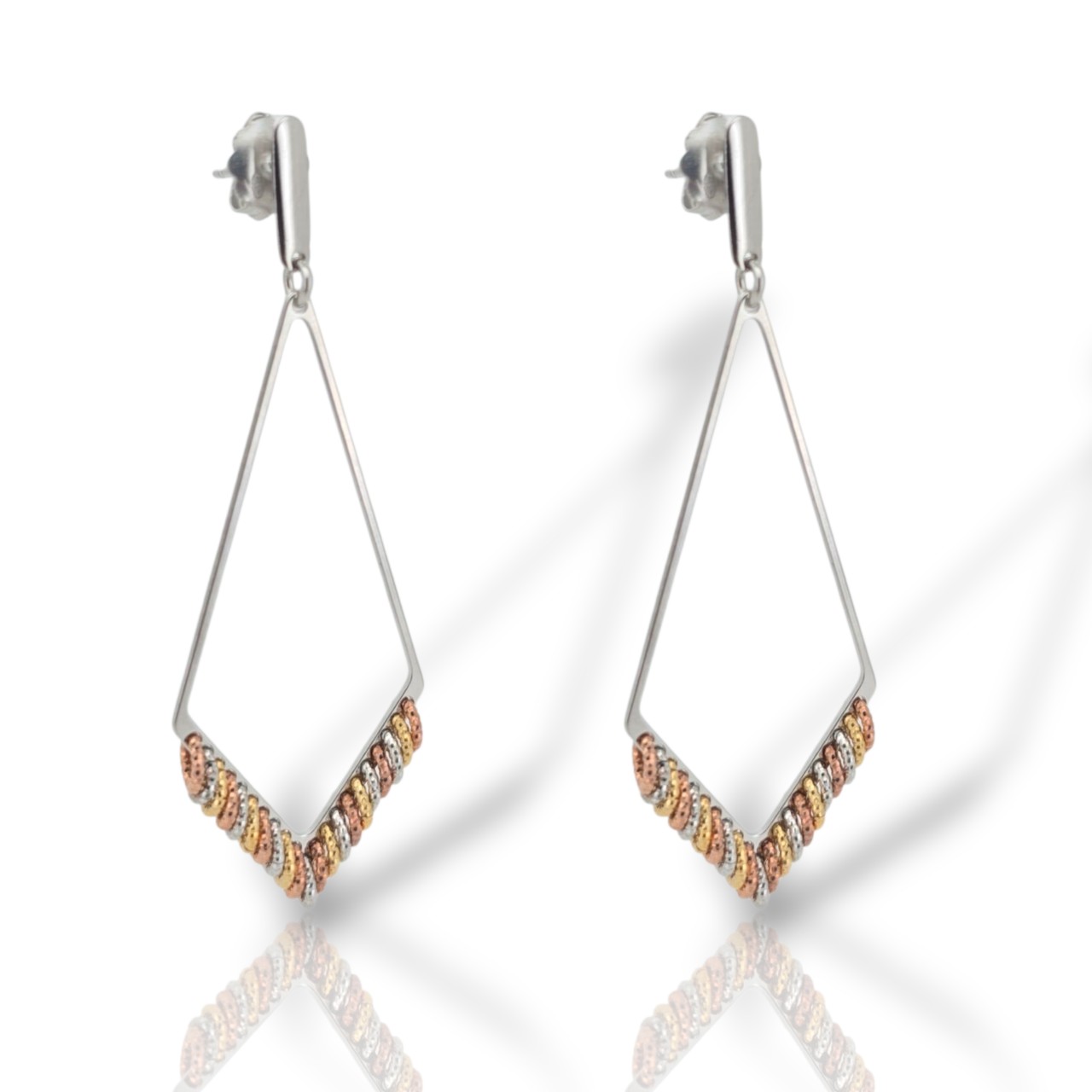 Σκουλαρίκια κρικάκι απο επιπλατινωμένο ασήμι 925° (code SVX1600176)