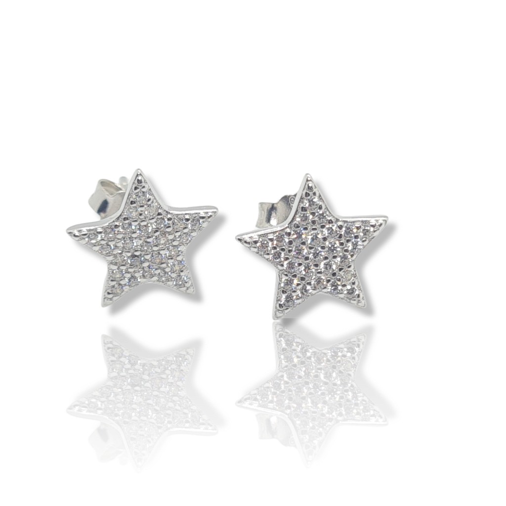 Orecchini Stelle in argento 925° rodiato