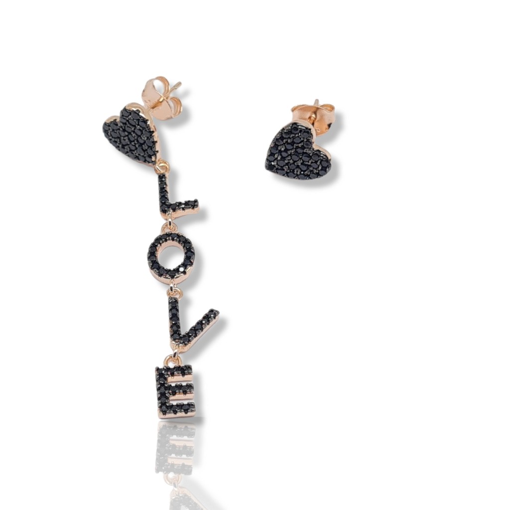 Orecchini LOVE in argento 925° dorato