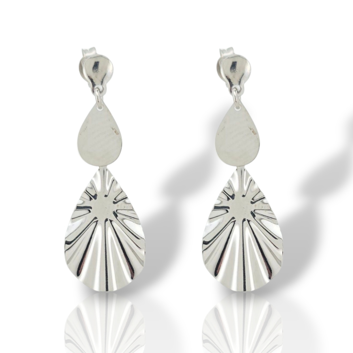 Σκουλαρίκια κρεμαστά απο επιπλατινωμένο ασήμι 925° (code SVX2500716)