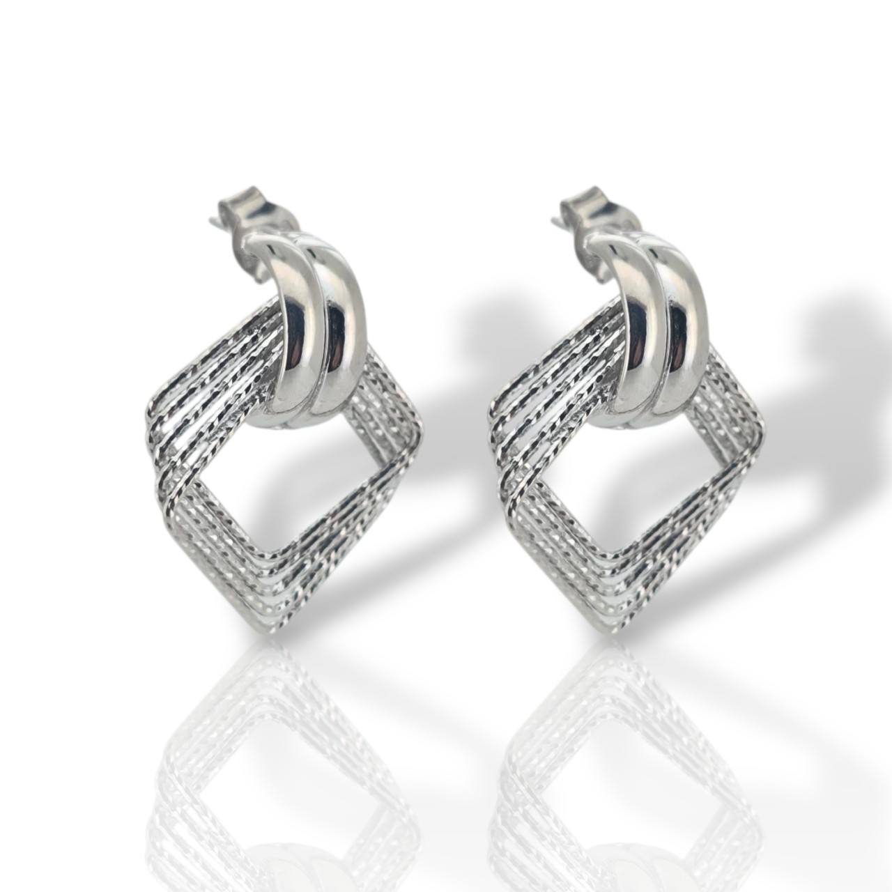 Σκουλαρίκια κρικάκια απο επιπλατινωμένο ασήμι 925° (code SVX2500868)