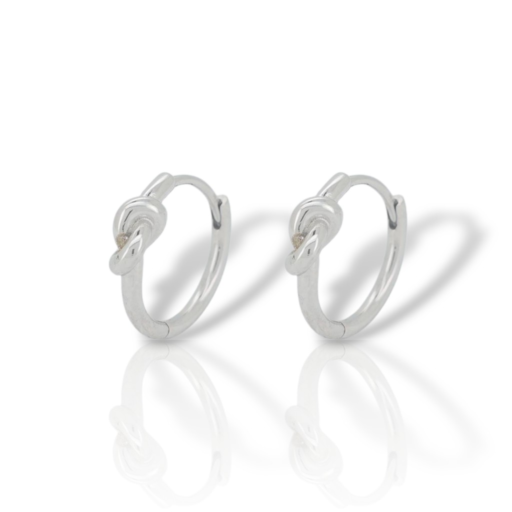 Orecchini  Nodo  in argento 925° rodiato FCM2787