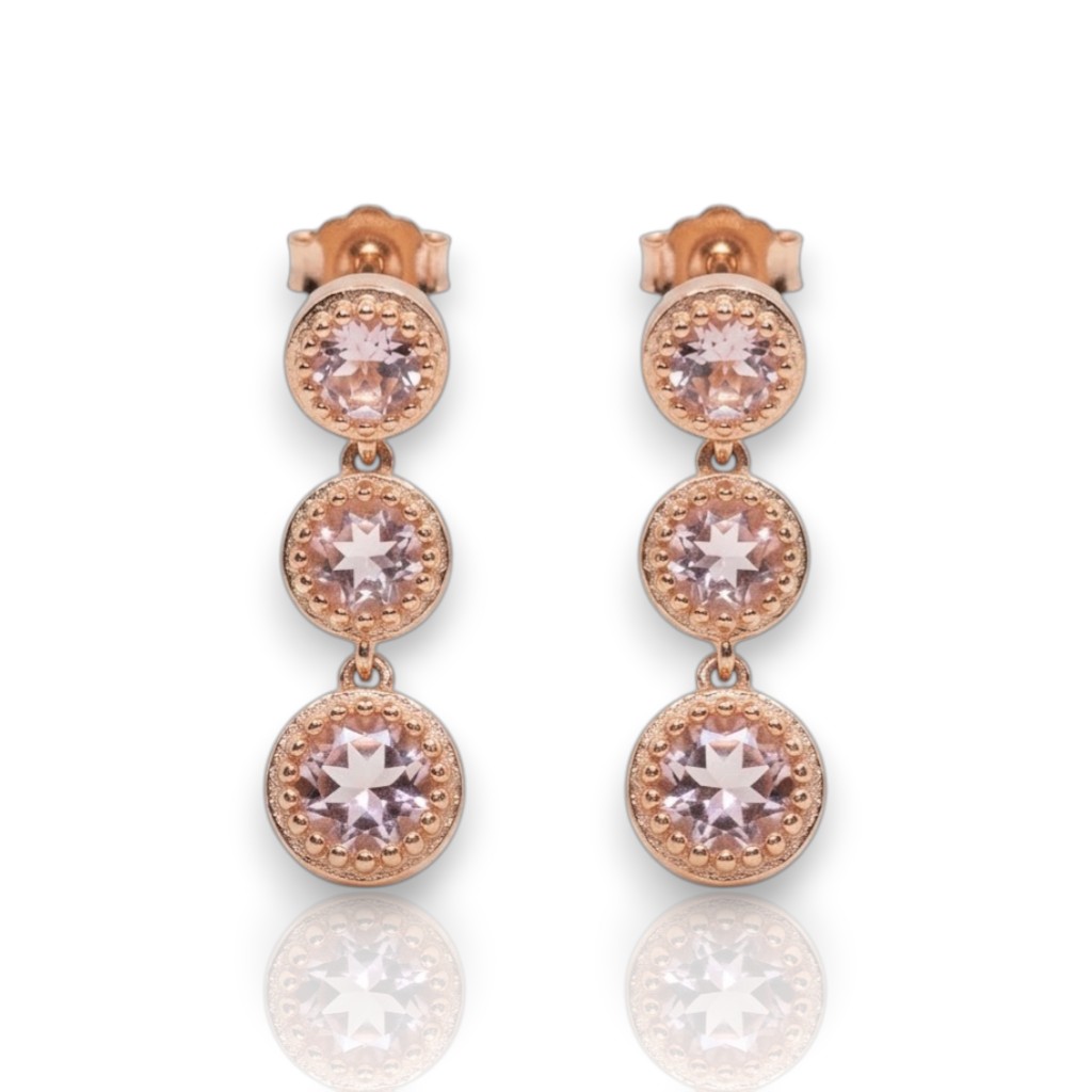 Rose gold plated silver 925º drop earrings (code FC000900)