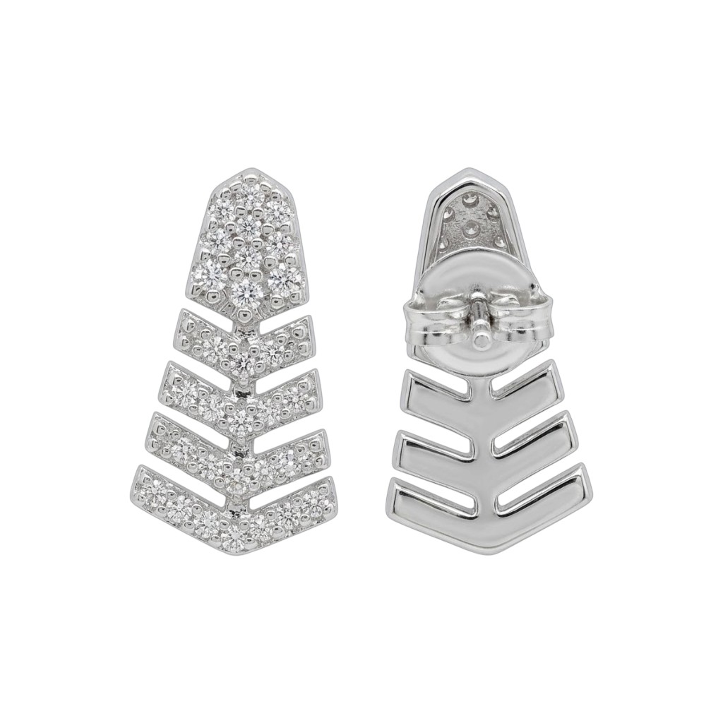Platinum plated silver 925º earrings (code FC002739)