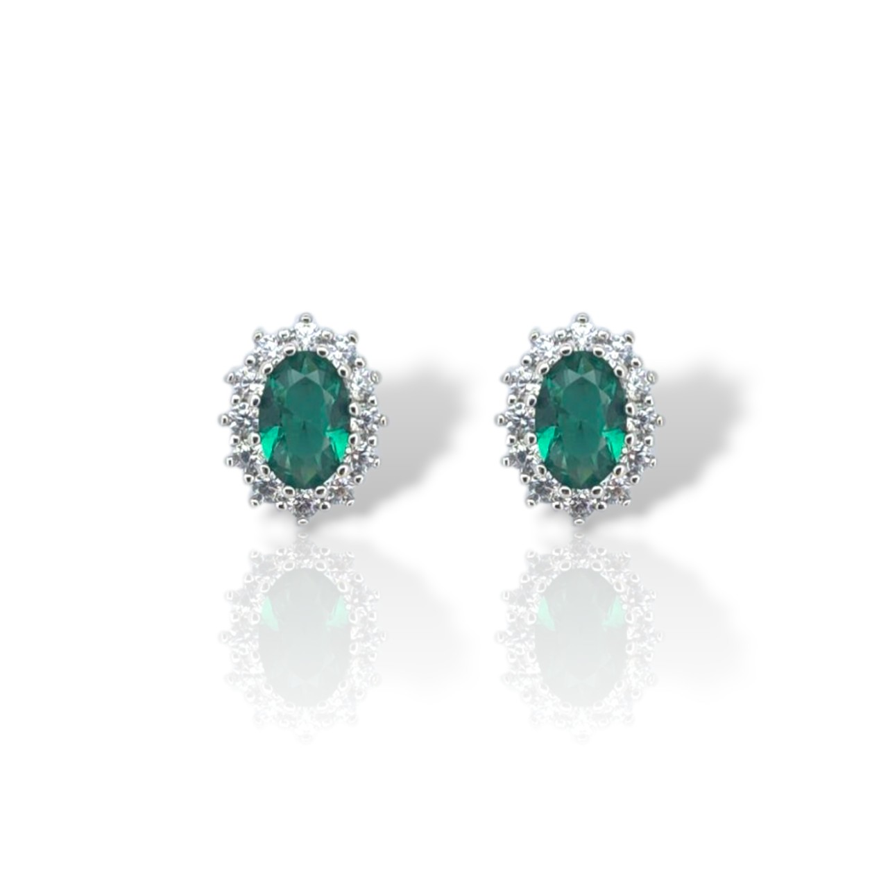 Ασημένια σκουλαρίκια  925° επιπλατινωμένα (code FC005495)