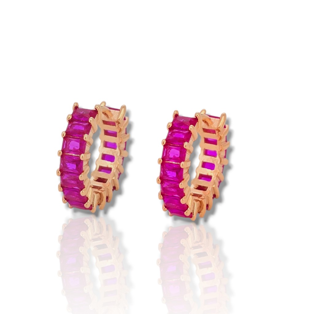 Rose- gold plated silver 925º hoop earrings (code FC007977)