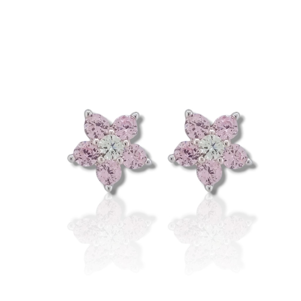 Platinum plated silver 925º  earrings (code FC008058)