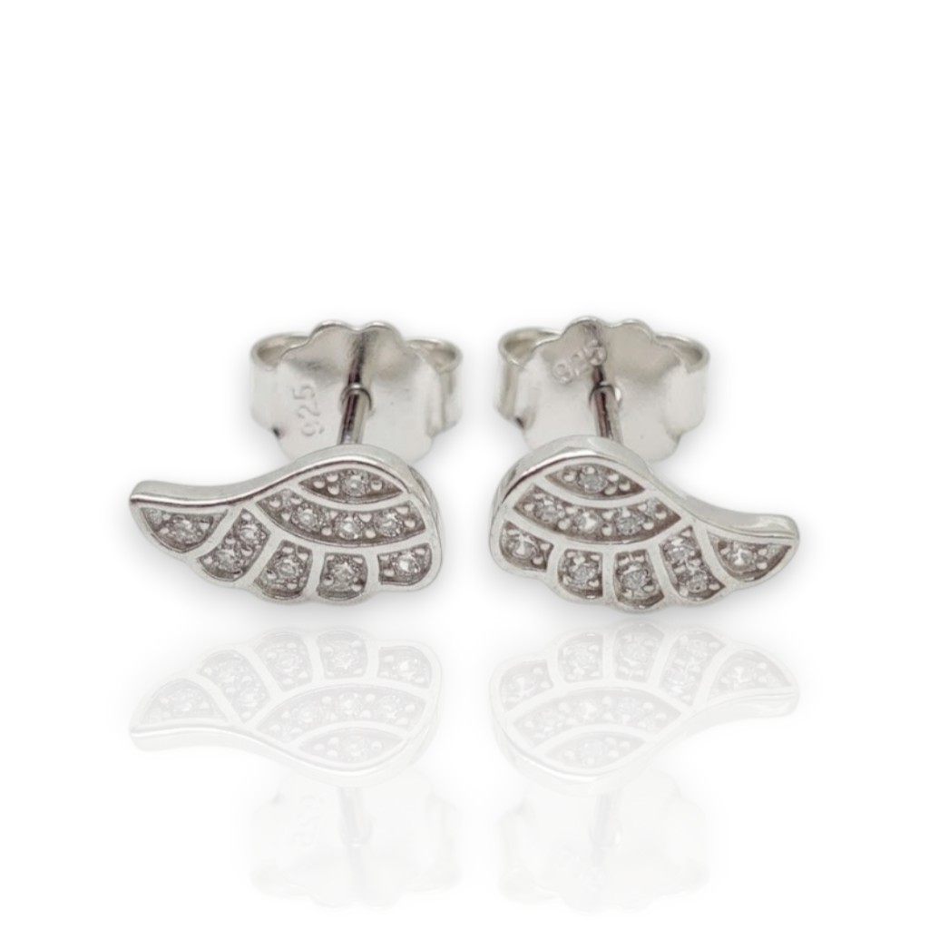 Orecchini Ali in argento 925° rodiato  (code FC008544)