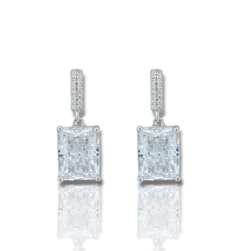 Platinum plated silver 925º earrings (code FC011561)
