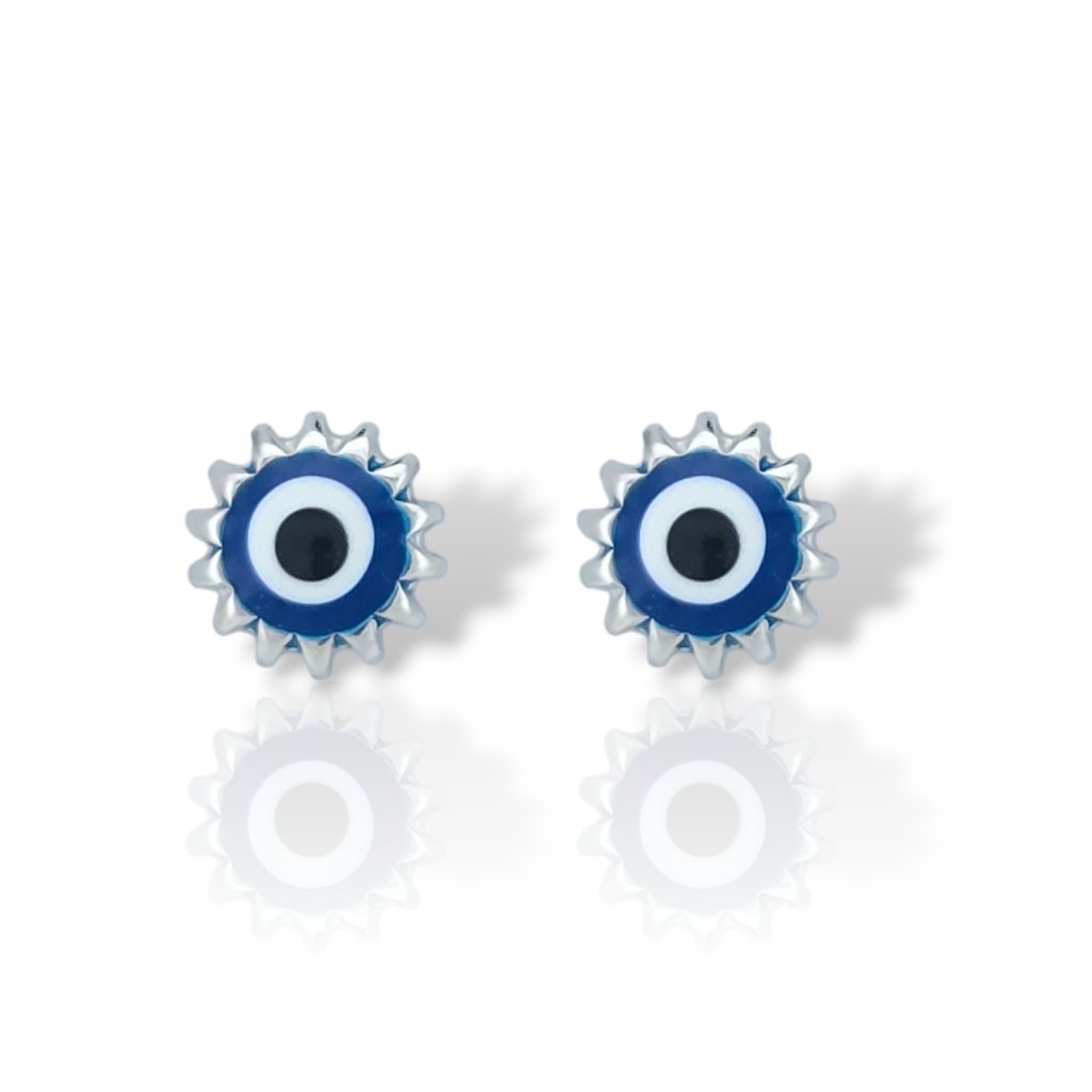Platinum plated silver 925º earrings with an eye (code FC012753)