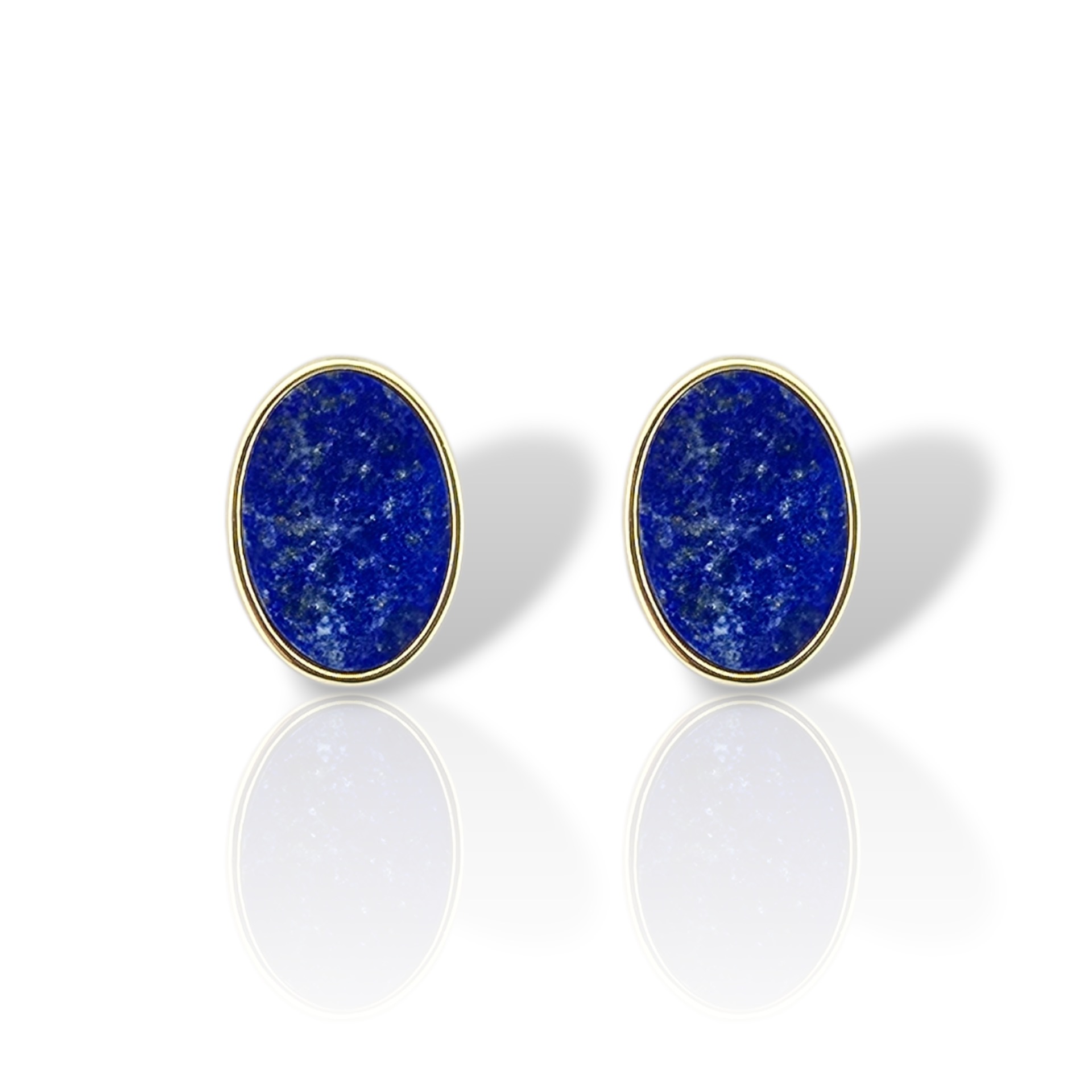 Orecchini in Argento Placcato Oro con Sodalite (FC013939)