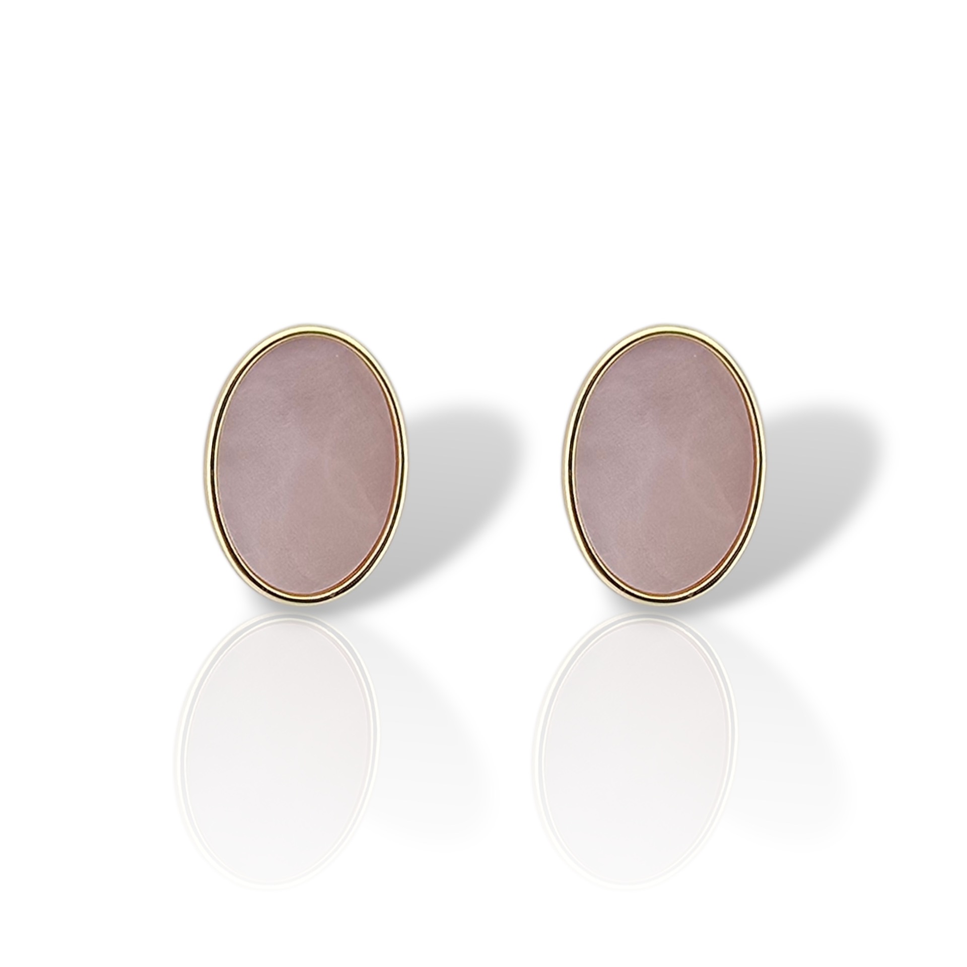 Orecchini in Argento Placcato Oro con Conchiglia Naturale (FC013940)