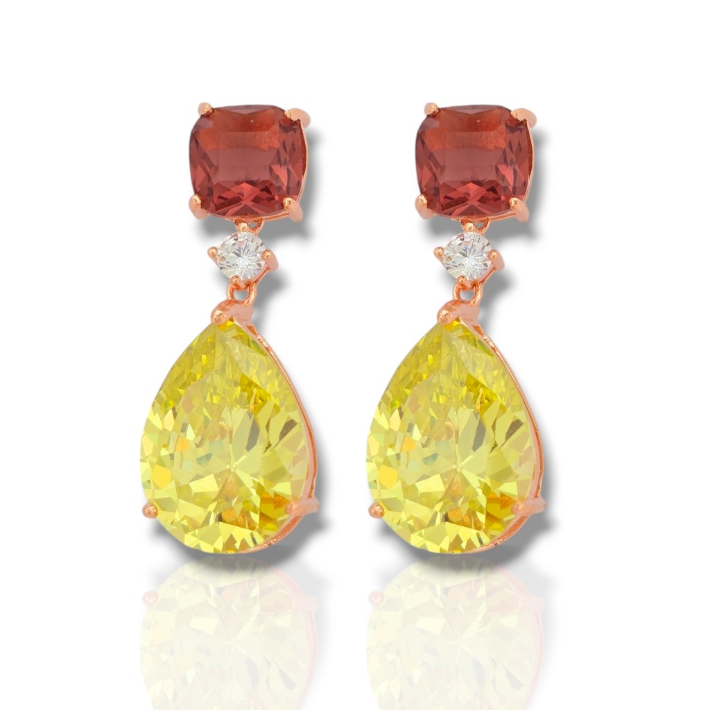Rose gold plated silver 925º earrings (code FCM2700)