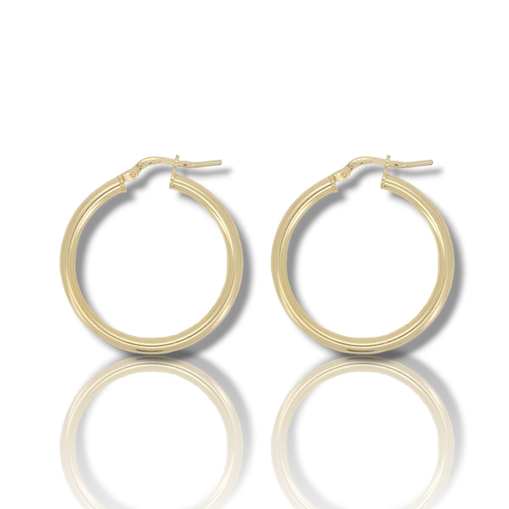 Orecchini cerchio in argento 925° dorato  (code SHK017)