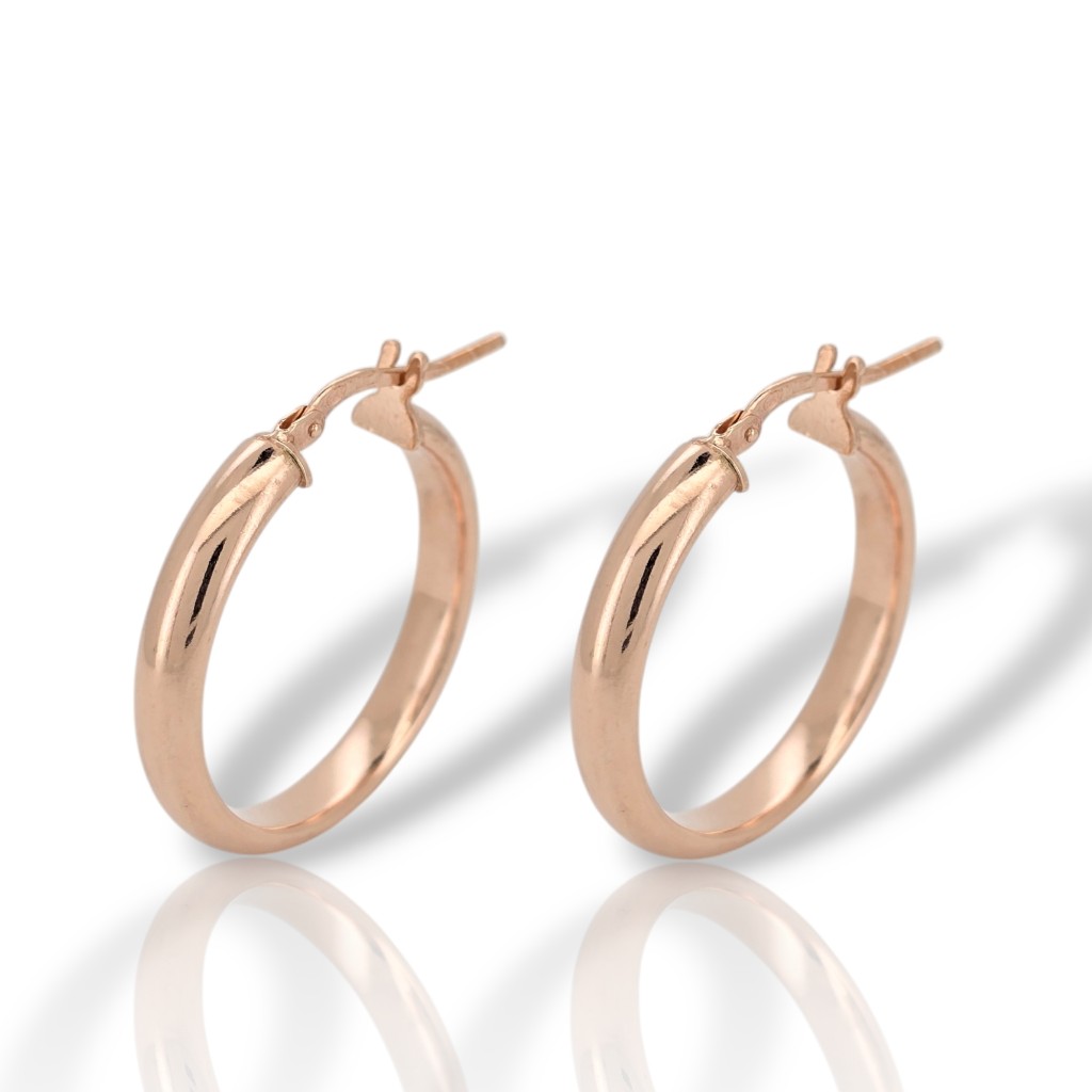 Rose gold plated silver 925º hoop earrings (code SHK905116RO)