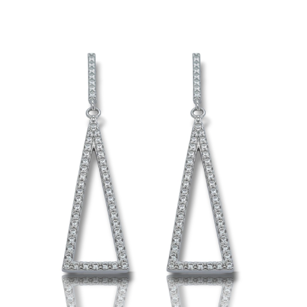 Platinum plated silver 925º  earrings (code SHK958)