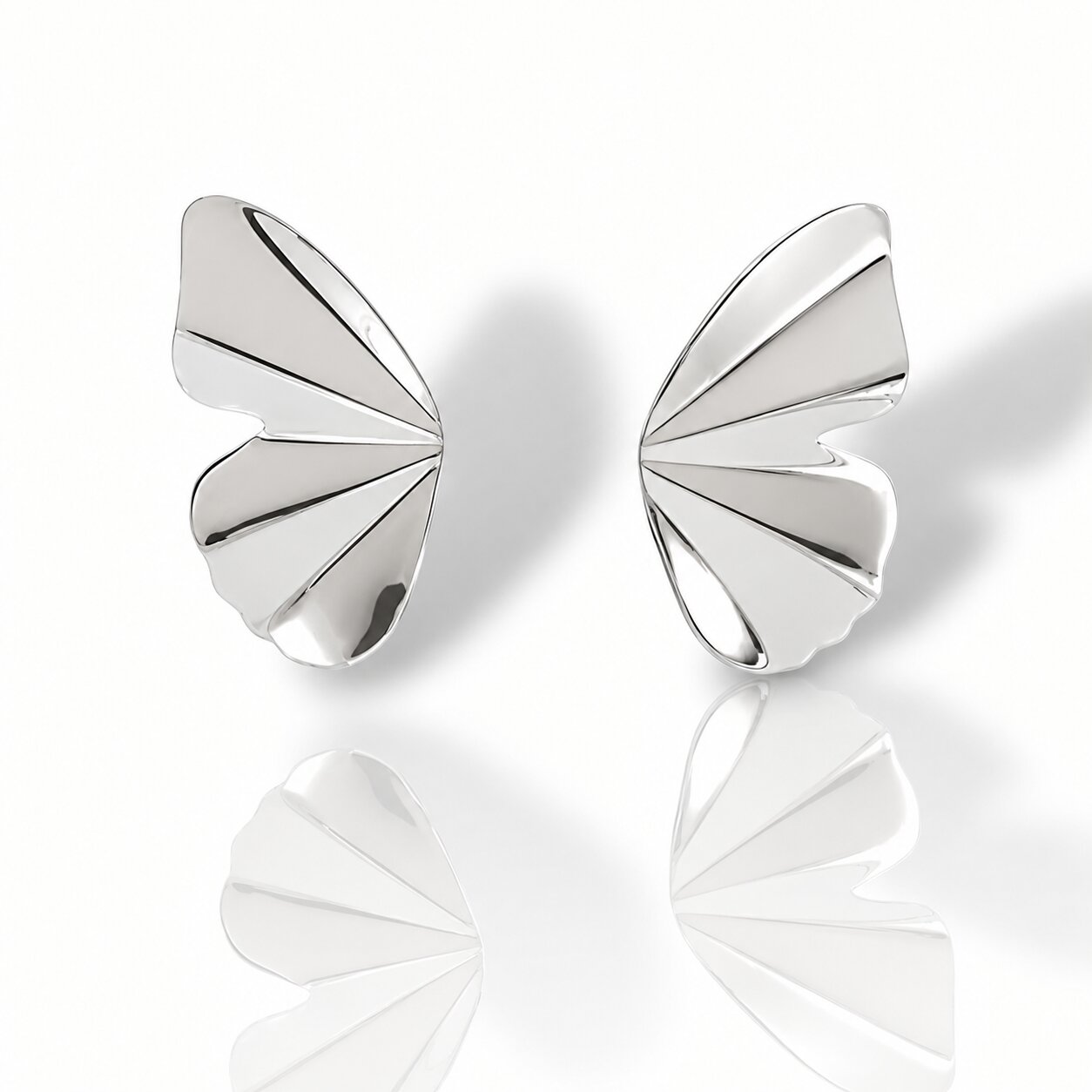 Orecchini Farfalla in argento 925° rodiato  (code SL001844)